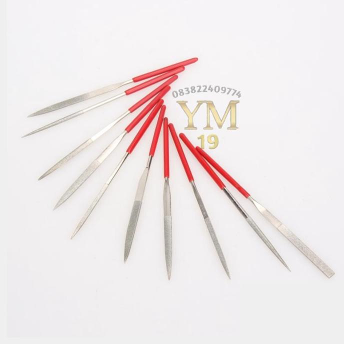 kikir besi/ kikir mini 3 x 140 mm file set 10 pcs(ym)