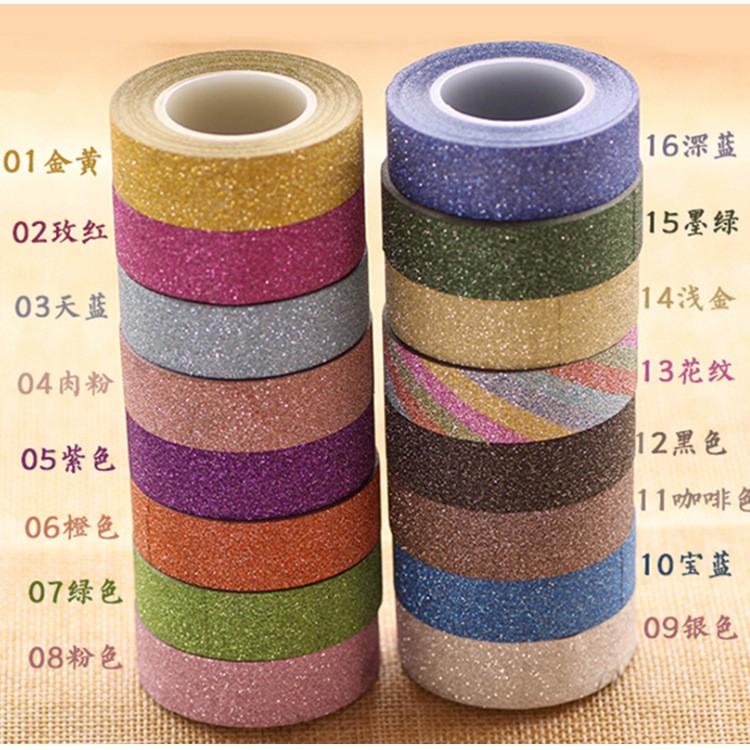 

【MURAH】Tape Rainbow Glitter Masking Decorative