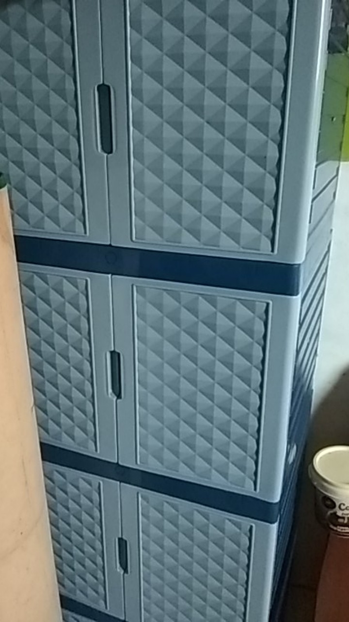 Lemari Plastik Lemari Pakaian Polos 4 Susun Promo Diskon Gede Termurah!!