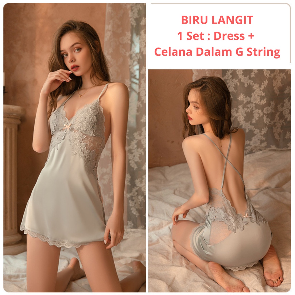 Baju Tidur Sexy Wanita Lingerie Seksi Bahan High Quality Import Dapat Free Celana Dalam 1170
