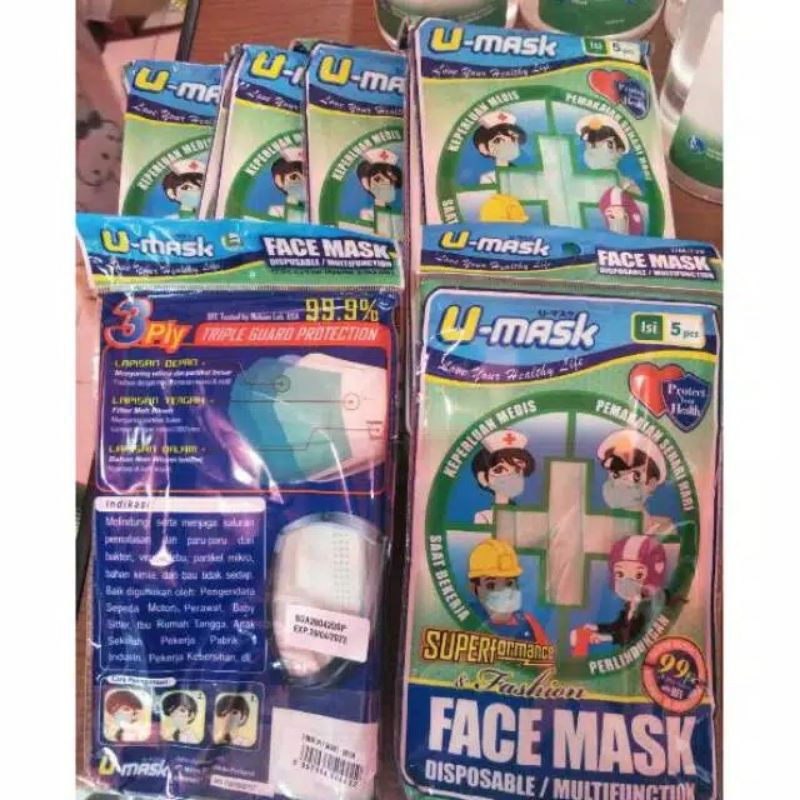 Masker Fit U - Mask Earloop dan Headloop