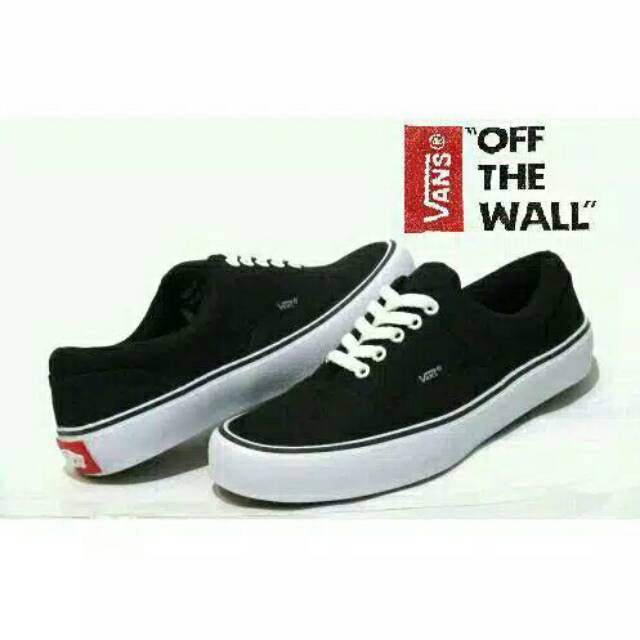 Sepatu Sekolah Vans Era Authentic California Hitam Putih Untuk Cewe/Cowo