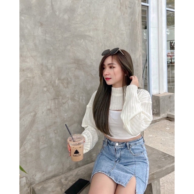 Youra Crop Sweater RAJUT Premium