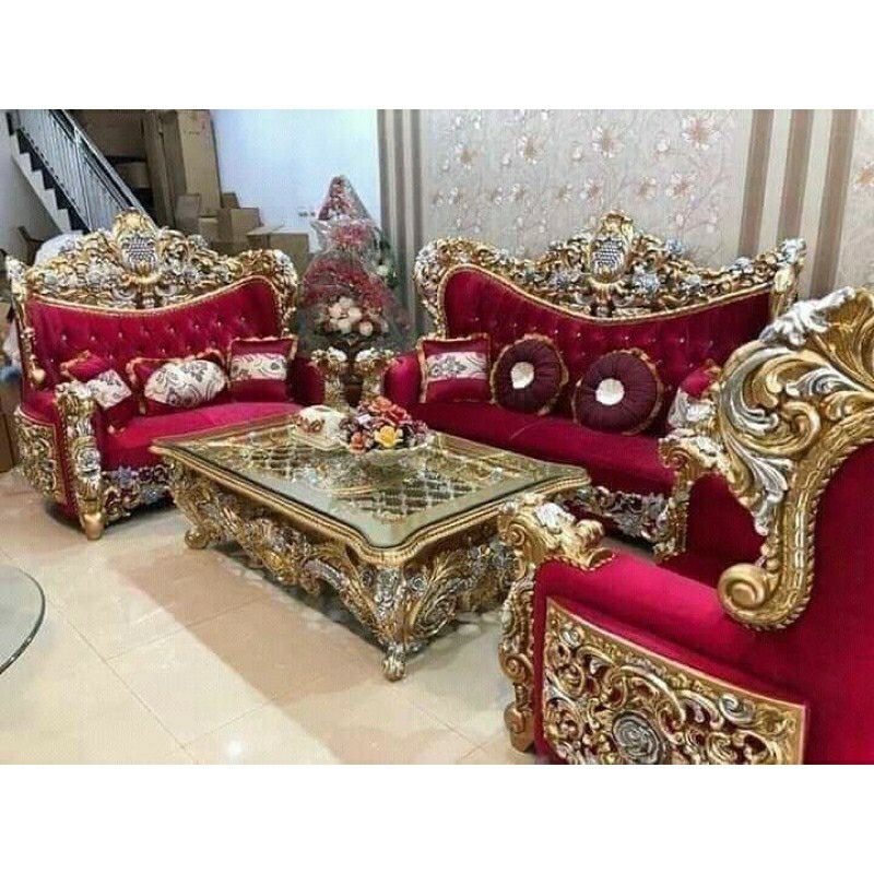 Sofa Kursi Tamu Bellagio/Sofa Sultan Belagio Jati Sofa Mewah Ukiran Jepara/Kursi Sofa Sultan Premium