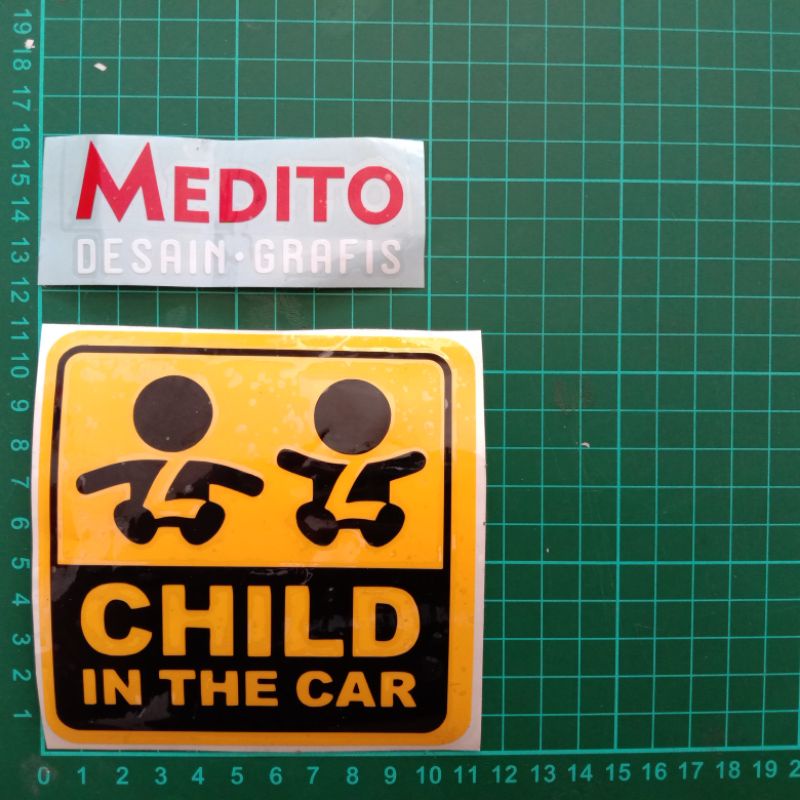 Sticker Cutting Child In The Car