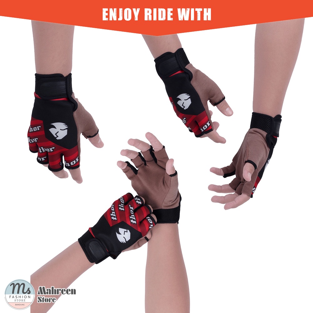 Sarung Tangan Sepeda Motor Setengah Jari Half Finger Gloves | Nappa LG 174