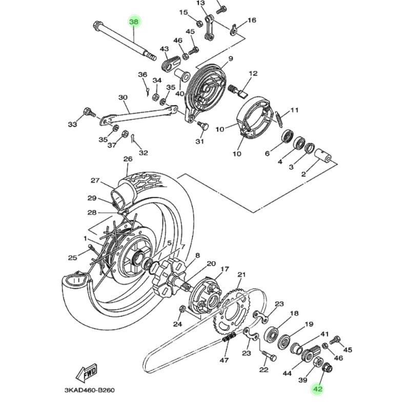 AS + MUR RODA BELAKANG RX KING ORI YGP RXKING RX-KING