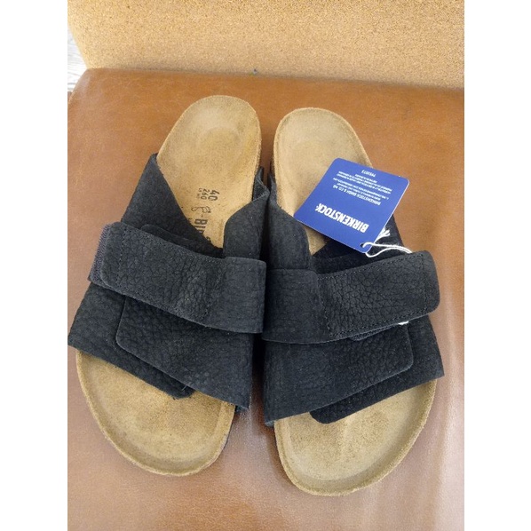 SALE SANDAL BIRKENSTOCK KYOTO LEATHER BUCK BLACK NEW ORIGINAL