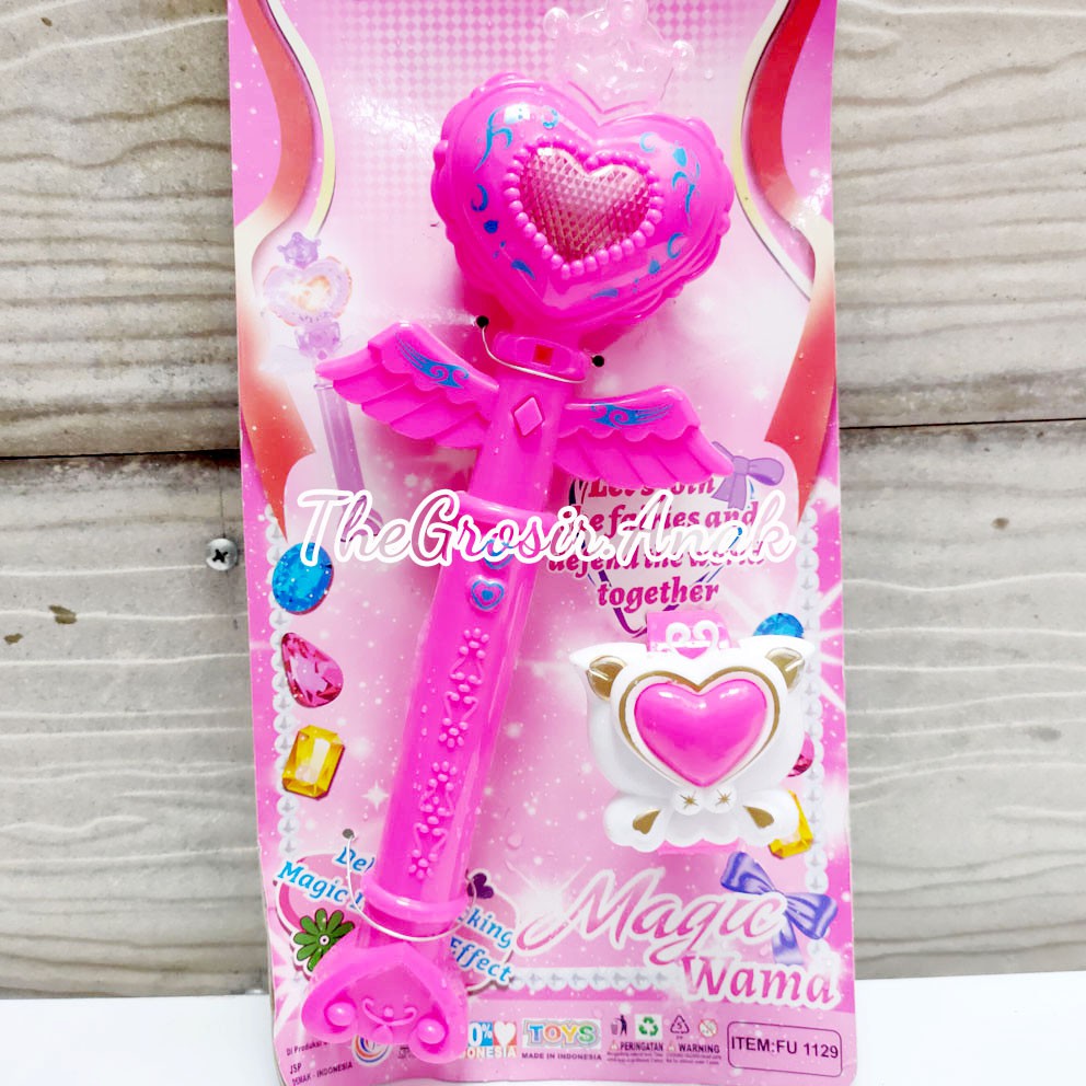 Princess Magic Wand Mainan Tongkat Gelang Peri Fairy Lampu Suara