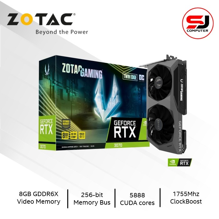 VGA Zotac Gaming Geforce RTX 3070 Twin Edge OC 8GB DDR6X 256 BIT LHR |VGA CARD