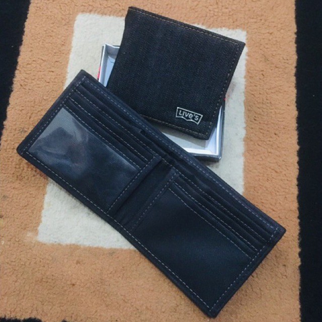 Dompet lipat ptia bahan denim gratis dus murah meriah #dompet #dompetpria #dompetlipat #dompetlokal