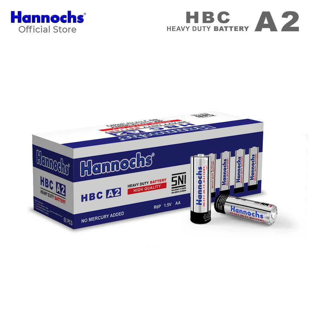 Hannochs HeavyDuty Baterai HBC AA 1 kotak (5 Doz isi 60pc)