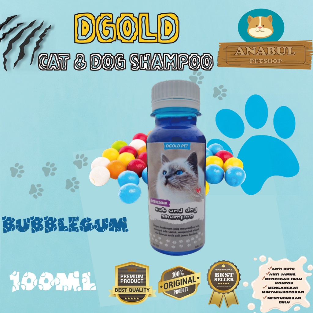 [GROSIR] SHAMPOO KUCING ANJING ANTI KUTU JAMUR DGOLD 100ML MENCEGAH BULU RONTOK VARIAN AROMA MAWAR,LANVENDER,JASMINE,KOPI,BUBBLEGUM