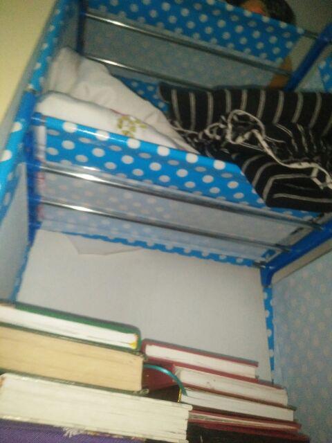 Rak serbaguna kain 5 tingkat 4 susun rak buku portable Rak serbaguna kain 5 tingkat 4 susun rak buku portable