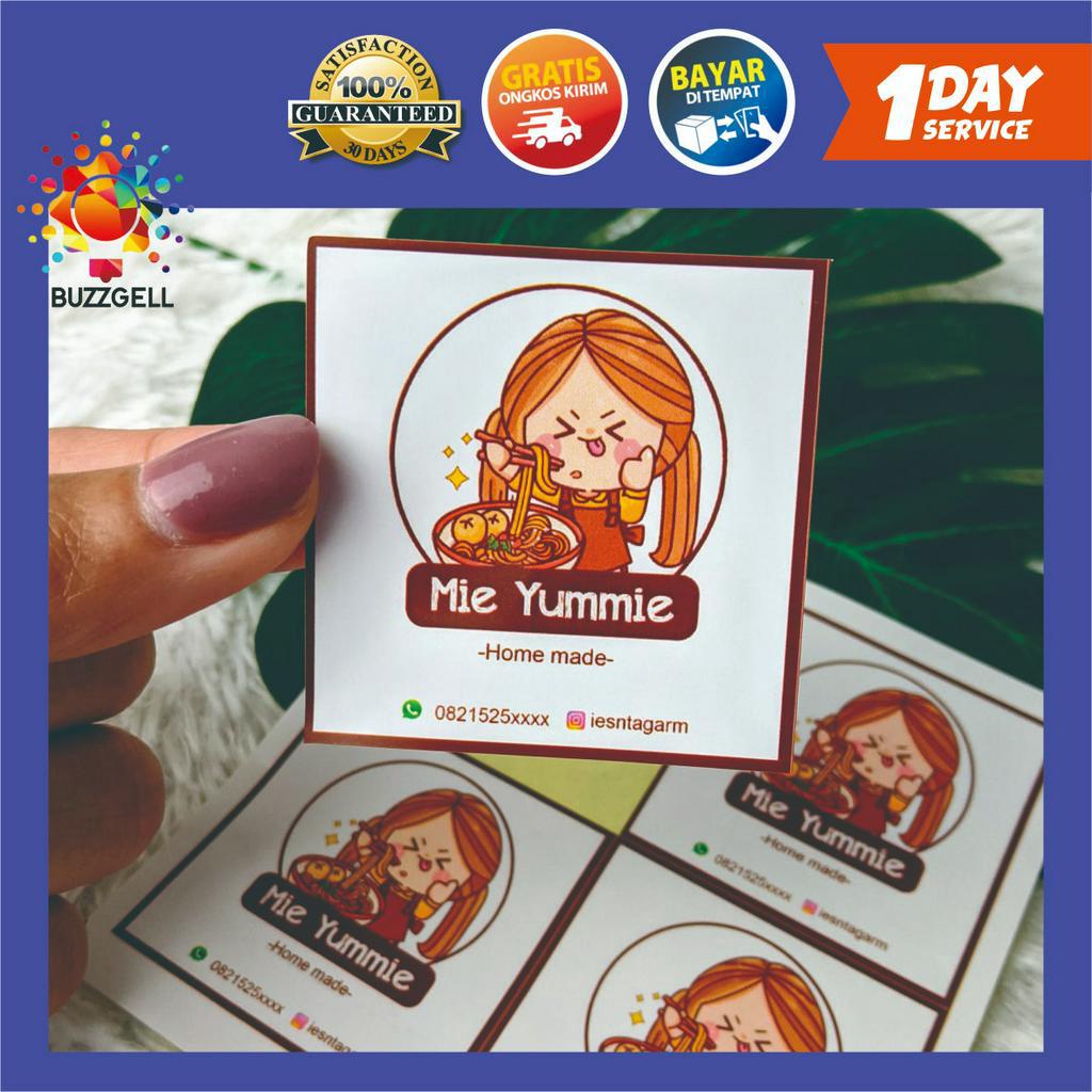 

Stiker Label Makanan Bentuk Kotak Sticker Custom Kemasan Toples