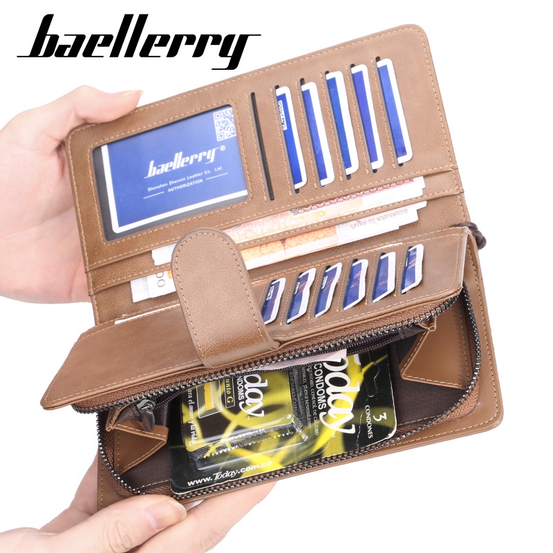 BAELLERRY S6701 Dompet Pria Wanita Panjang Bahan Kulit PU Leather Premium WATCHKITE BAEOS-2