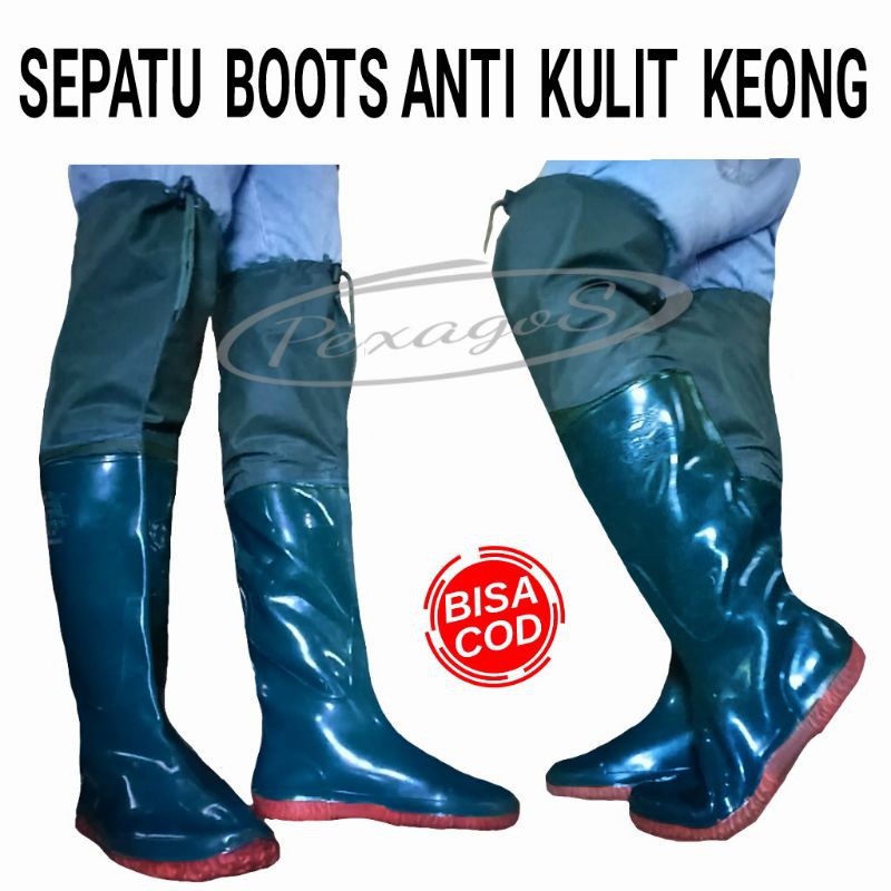 SEPATU SAWAH SEPATU BOOT SAWAH ANTI AIR SEPATU BOOT KARET SEPATU BOAT KARET SEPATU PETANI (((60cm)))