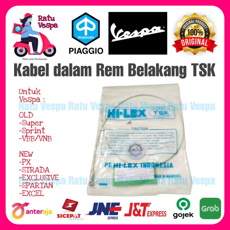 Kabel dalam Tali Rem Belakang Vespa Super,Sprint,PX,PS,Strada,Excel