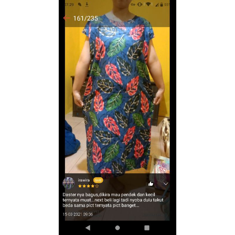 Daster Midi Jumbo Adem Ecer Grosir bs pilih motif murah bali karakter bunga ibu panjang hamil ld 120-6