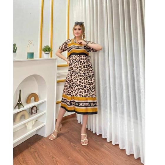 Keluaran Terbaru.. DASTER GUCCI VIRAL/DASTER KOTAK KOTAK KEKINIAN/DRES LEOPARD VIRAL TERBARU