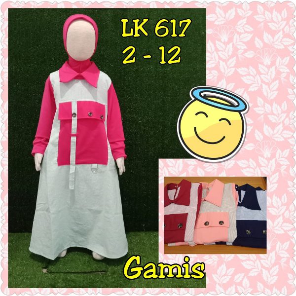 Baju Gamis Anak Perempuan 4-12 thn LK617