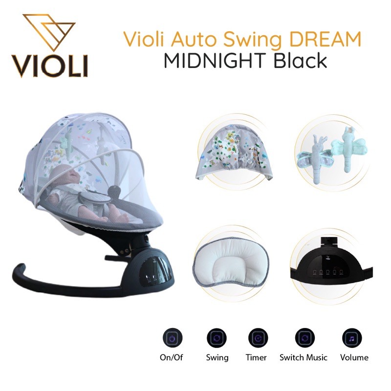 Violi Auto Swing Dream MIDNIGHT/Violi Auto Swing Dream BREEZE /Baby swing/Swing Electric