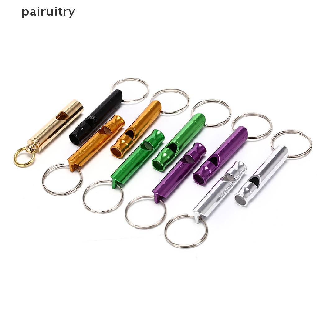 Prt 10PCS Gantungan Kunci Peluit Bahan Aluminum Alloy Untuk Outdoor / Survival / Camping PRT