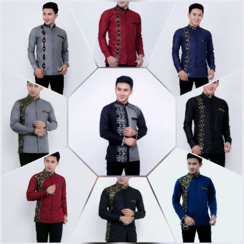 Grosir Baju Koko Modern Kombinasi Size M L Xl Xxl WG59BpNtezGDXj