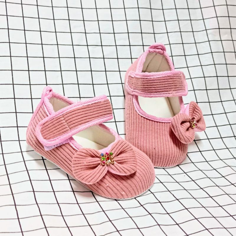 sepatu bayi/flat shoes sepatu bayi anak perempuan pita lucu2_12bln