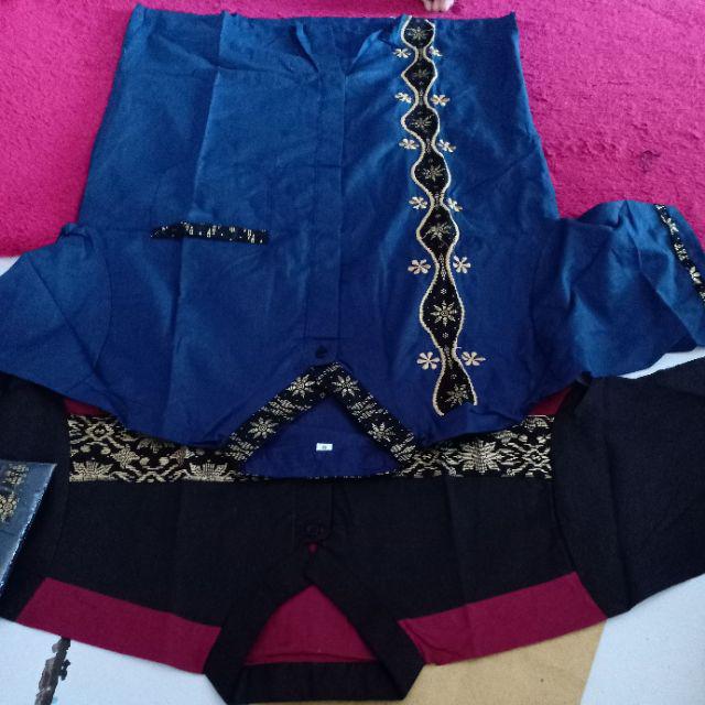 Nailo Batik Hrb026 Kenongo Kemeja Tosca Pendek Pekalongan Padi M L Xl Sogan Tulis Halus Kemeja Batik