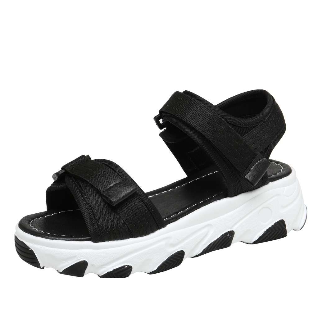 PVN Micha Sandal Wanita Black Cream Lilac 241-5