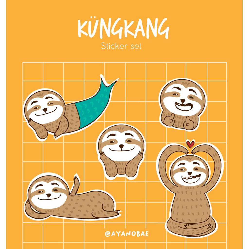 

KUNGKANG STICKER | ANIMAL STICKER | STIKER HEWAN LUCU