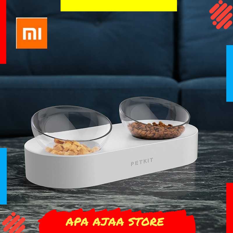 Best Seller ! Xiaomi PETKIT Tempat Makan Hewan Kucing Anjing Double Bowl Feeding