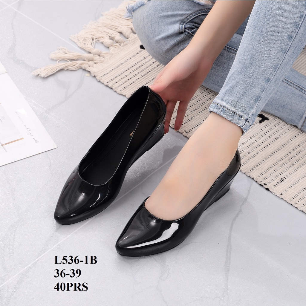 Sepatu Wanita Wedges Hak Import Bahan Karet Jelly Empuk Elastis 536 Balance