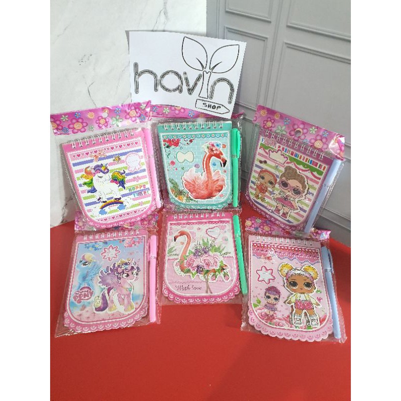 memo diary/MEMO + PEN/buku catatan anak ada bonus pulpen/memo lucu/notes BTS BT21-4