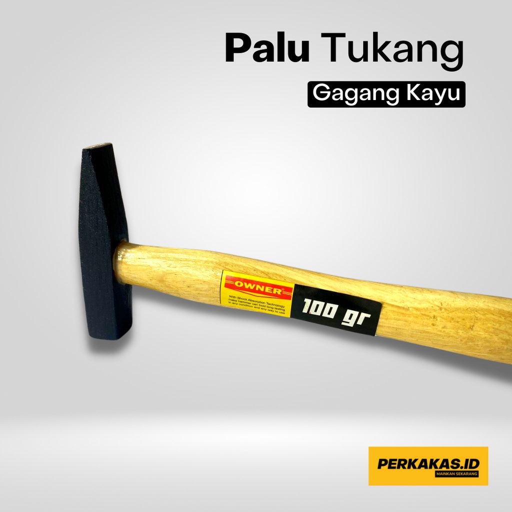 Palu Besi Tukang 100gram Gagang Kayu MURAH OWNER