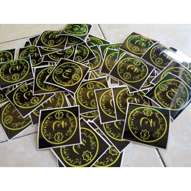 

stiker darkah 5x5 cm tinta UV