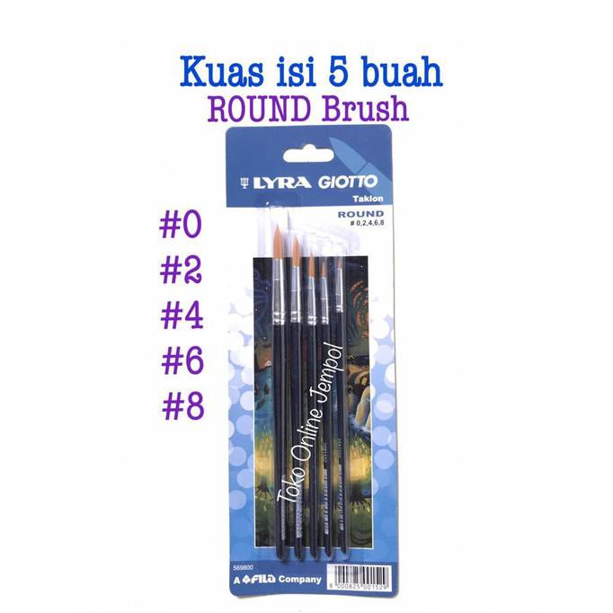 

Ready Stok! Round Brush Isi 5 Kuas Bulat Set Lyra Giotto 569800 Taklon Atk0955Ly Termurah