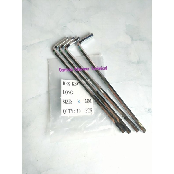 TEKIRO 6 MM Kunci L Long Panjang Hex Key 6mm