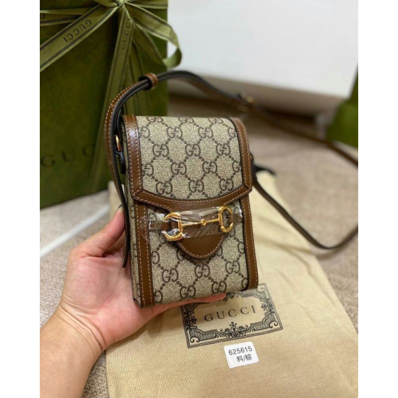 Restock Gucci supreme GG phone holder bag 625615 (pls baca deskripsi)