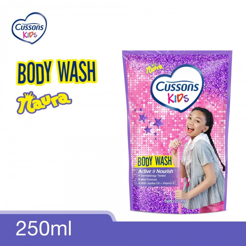 Cussons Kids Body Wash Active &amp; Nourish Refill - 250ml Special Edition with Naura