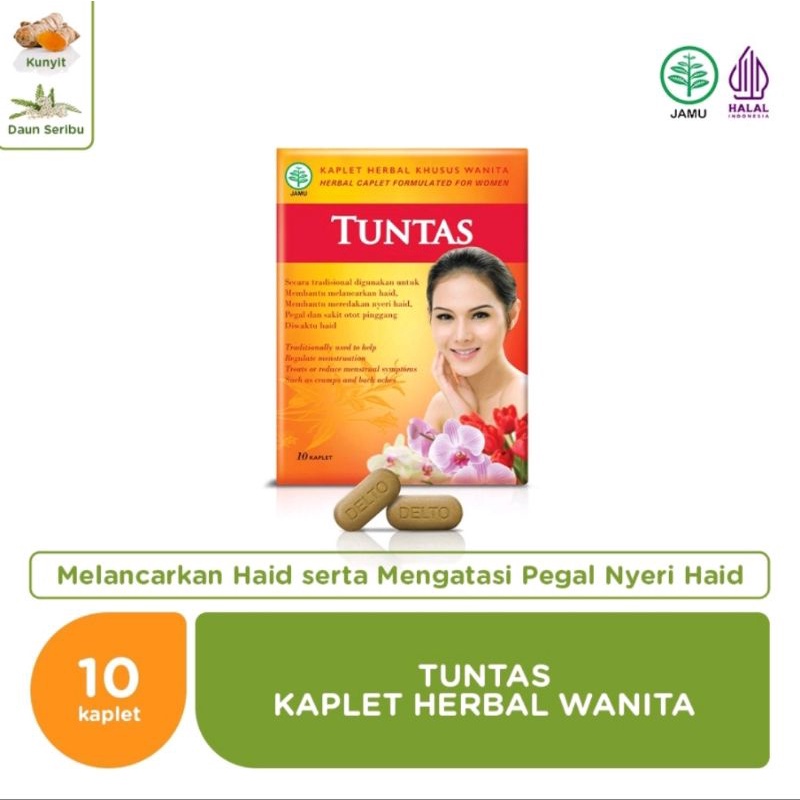 Pil Tuntas / Jamu Herbal Tuntas Obat Memperlancar haid / menstruasi / terlambat datang bulan
