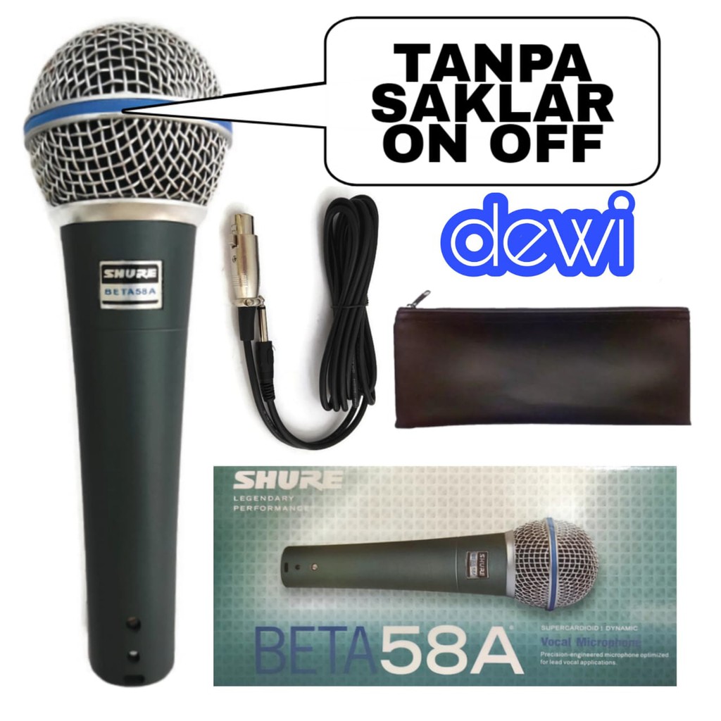 TERBAIK MIC BETA 58 LC TANPA SAKLAR ON OFF/ MICROPHONE KABEL BETA 58 LC / MIC TERLARIS  BETA 58 LC