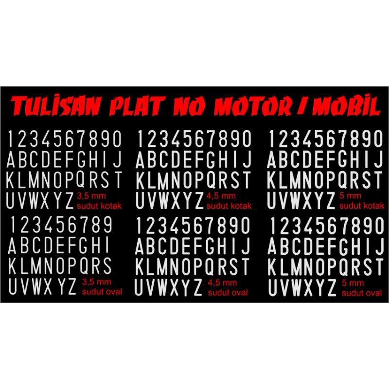 sticker cutting plat nomor motor