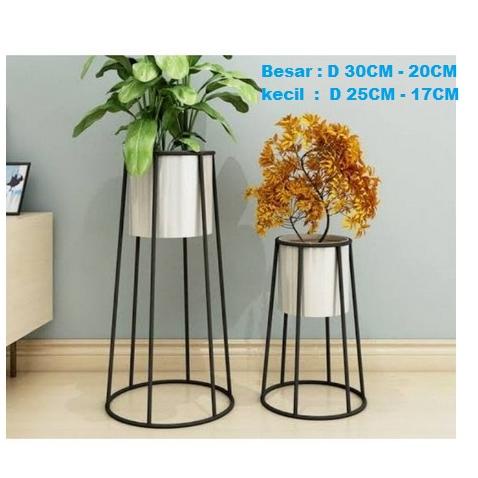 Diameter 30 Cm Standing Pot 6 Jari / Standing Pot Besi Elegant Menawan