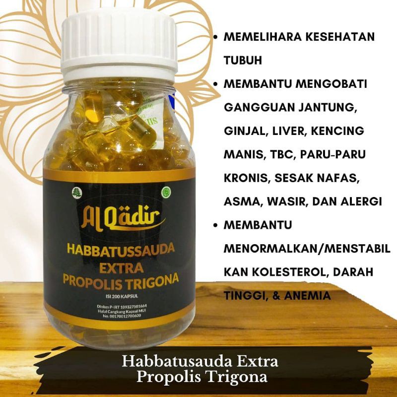 Habbatussauda Extra propolis trigona 200kapsul