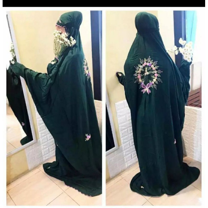 mukena dewasa  /  mukena bordir  cantik / realnya lbh cantik