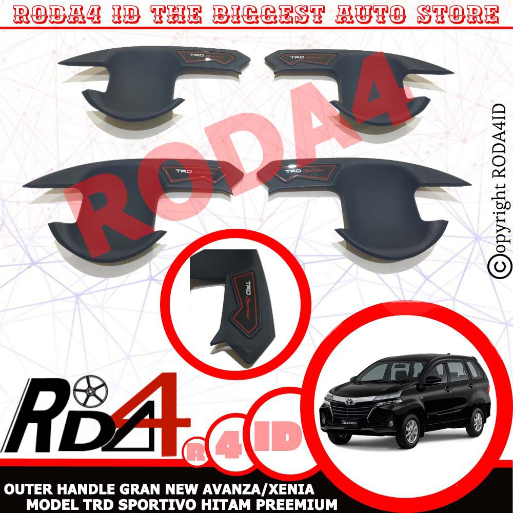 Outer Handle Grand New Avanza /Veloz /Xenia Trd Sportivo Hitam Premium