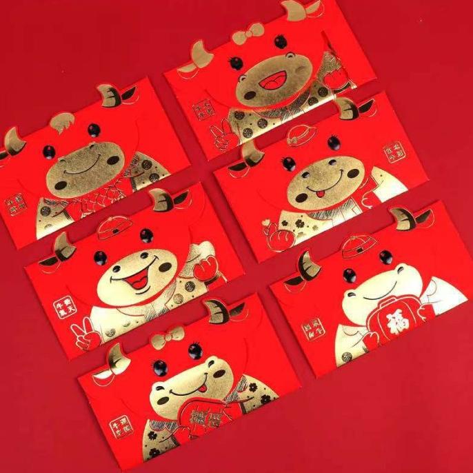 

1909 Angpao Amplop Panjang Kerbau isi 6 Ampao Imlek Murah Grosir Ampau
