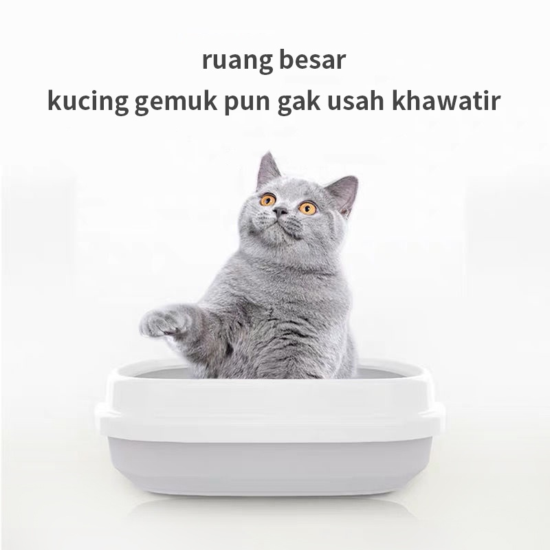 Kotak Kotoran Kucing Baskom Pasir Kucing Bak Pasir Kucing Besar Box Pasir Kucing Cat Litter Box Jumbo Litter Box Kucing Jumbo Toilet Kucing